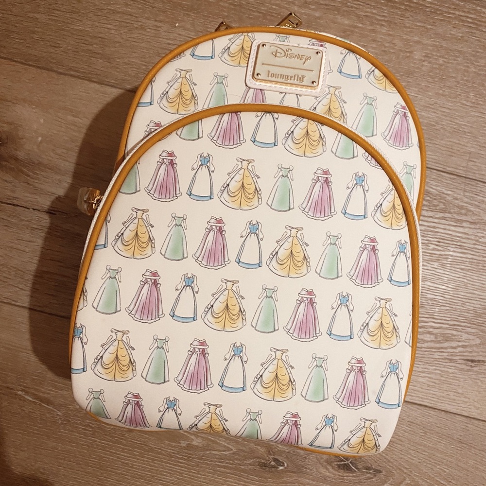 Loungefly beauty and the beast belle dresses AOP